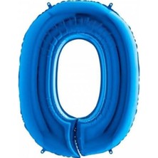 King Shark 0 Rakam Folyo Balon Mavi 100CM