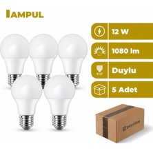 Zeyrise 12W LED Ampul 6500K Beyaz Işık 5'li Paket