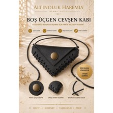 Altınoluk Haremia Boş Üçgen Cevşen Kabı | Boyun Ipli Çıtçıtlı Taşınabilir Cevşen Kılıfı