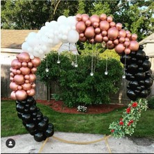 King Shark Krom Pembe Siyah Beyaz Balon Zinciri 105 Adet