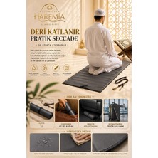 Altınoluk Haremia Deri Katlanır Seccade | Suya Dayanıklı Taşınabilir Pratik Namaz Seccadesi