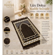 Altınoluk Haremia Lüks Dotya Kadife Seccade | Kalın Yumuşak Dokulu Hediyelik Namaz Seccadesi Kahverengi