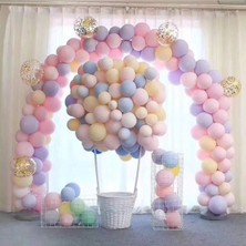King Shark 100 Adet Makaron Balon Balon - Karışık Soft Renk Pastel Balon