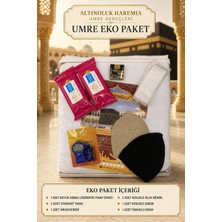 Altınoluk Haremia Umre Eko Paket – Pamuklu Ihram, Zikirmatik, Takke, Ihram Kemeri ve Kokusuz Bakım Seti