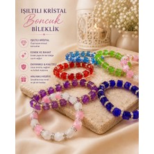 Altınoluk Haremia Işıltılı Kristal Boncuk Bileklik | Renkli Özel Kesim Esnek Hediyelik Bileklik