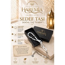 Altınoluk Haremia Özel Kutulu Sedef Taşı Tesbih | 33’lük Yuvarlak Kesim Kişiye Özel Notlu Hediyelik Arpa Kesim