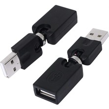 Str Store 6452 USB To Dişi Erkek 360 Derece Dönebilen Çevirici Dönüştürücü Adaptör 360 Derece Dönebilen USB Dişi To Erkek Adaptör