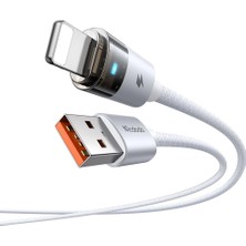 Str Store CA-6912 30W Gösterge Işıklı Usb-A To Lightning Şarj ve Data Kablosu 1.2m - Beyaz