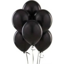 King Shark Balon 50'li Siyah Metalik