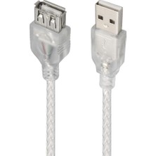 Str Store 3 Metre Şeffaf Mavi̇ USB Uzatma Kablosu