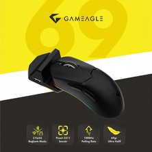 Str Store Tracker Pro Rgb Kablosuz 2.4ghz Bluetooth Kablolu Dock Şarj Istasyonlu 69GR 1khz 12000DPI Oyuncu Mouse (Siyah)