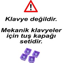 Str Store 104 Tuş Universal Renkli Mekanik Klavye Tuş Takımı Kapağı Keycap Eflatun