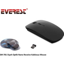 Str Store SM-781 Siyah Optik Nano Receive Kablosuz Mouse