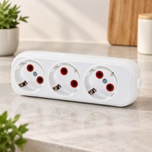 Str Store Topraklı Grup Priz Klemensli 3 Priz