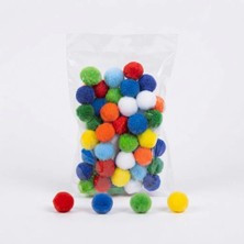 İleri Toys Karışık Renkli Yumuşak Ponpon 2 cm 50 Adet