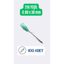 Medeye Ayset Steri̇l İğne Ucu Yeşi̇l (0,80 mm x 38 Mm) -  100 Adet