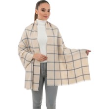 Maruf Shop 1 Adet Kadın Büyük Bedene Uygun Yumuşak Dokulu Kışlık Desenli Atkı Omuz Şalı