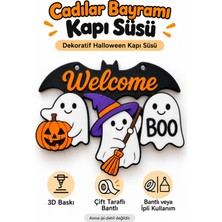 Ognami Cadılar Bayramı Kapı Süsü Halloween Welcome Hayalet Balkabağı Dekoratif Kapı Süsü