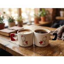 Renklerin Atölyesi 2li Kalp Kulplu Mug Kupa