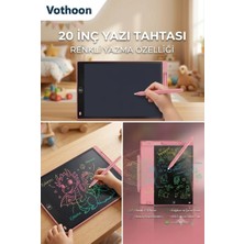 Esranın Dünyası 20 Inc Renkli LCD Grafik Dijital Kalemli Çizim Tableti Yazı Tahta Not Yazma Eğitim Tableti Pembe