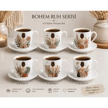 Renklerin Atölyesi Bohem Kahve Fincan Seti 6lı