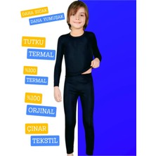 Tutku Erkek Çocuk Termal Alt- Üst Set Takım Siyah (Orjinal)