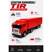 Ziventa Uzaktan Kumandalı Tır Oyuncak 2.4 Ghz Şarjlı Işıklı Sesli Uzun Dorseli Gerçekçi Oyuncak Kamyon