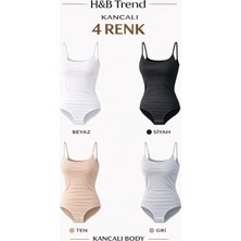 Hb Trend Ip Askılı Kancalı Zıbın Body 4 Renk Seçeneğiyle Pamuklu