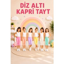 Hb Trend Kız Çocuk Renkli Diz Üstü 6lı Tayt Şort Canlı Tatlı Renkler Pamuklu (Terletmez)