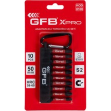 Gfb Xpro 8100 Anahtarlıklı Darbeli Tornavida Uç Seti 10 Parça