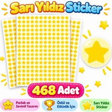 Kidzay 468 Adet Sarı Yıldız Sticker – Öğretmen Ödül Ödev ve Etkinlik Etiketi