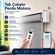 Rovline Şarjlı Kumandalı Akıllı Perde Motoru