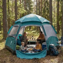 Str Store 4 Kişilik Otomatik Kamp Çadırı – Altıgen Tasarım, Çift Kapılı, Suya Dayanıklı, Hızlı Kurulumlu Geniş Aile Outdoor Çadırı 240X240X160 cm