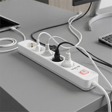 Str Store S-Link SPG501S 1.5 Metre Kablolu 750 Joule 1.5 mm Anahtarlı 5’li Akım Korumalı Priz