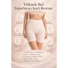 Hb Trend Kadın Yüksek Bel Toparlayıcı Şort - Dikişsiz Pürüzsüzleştirici ve Basen Şekillendirici Seamless Şort