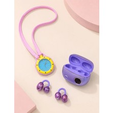 Str Store Şarj Kutulu Kablosuz Kulaklık ve Pembe Çanta Charm Analog Saat Seti Müzik ve Aksesuar Bir Arada