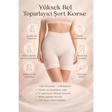 Hb Trend Kadın Yüksek Bel Toparlayıcı Şort - Dikişsiz Pürüzsüzleştirici ve Basen Şekillendirici Seamless Şort
