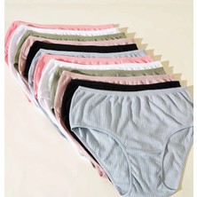 Tutku Dilay Kadın Bikini-Külot-Iç Çamaşırı- Pamuklu -Pastel Renkli- 12 ADET-%100 Pamuk