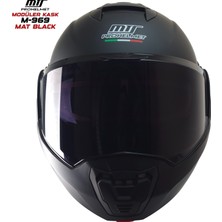 Mts M-969 Mat Siyah 180 Derece Açılır Kask