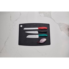 Str Store Swiss Classic 21CM Tırtıklı Ekmek Bıçağı, Kırmızı, Blisterli