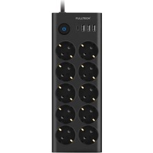 Fulltech FTR14 Type-C Girişli Akım Korumalı 10’lu Priz, 3 USB