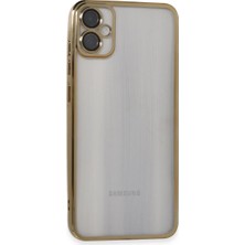 Str Store Samsung Galaxy A05 Kılıf Razer Lensli Silikon - Gold