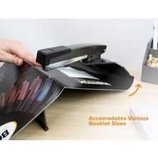 Str Store Office No-Jam Zımba Makinesi, 20 Yaprak, Kolay Ciltleme, Siyah (B440SB), Saddle Stapler