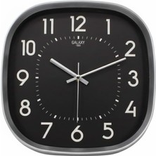 Str Store Premium Serisi Abs Kasa Duvar Saati Oval 30 cm Gri Renkli Modern Kadran