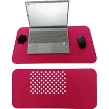 Str Store Keçe Masa Üstü Mouse Pad ve Bilgisayar Düzenleyici 70X32 cm – Antibakteriyel Mat, Doğal Keçe Mat, Masa Koruyucu Altlık, Ofis ve Ev Için Minimalist Tasarım (Fuşya)
