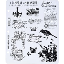 Str Store Tim Holtz 7 x 21,6 cm Kendiliğinden Kauçuk Damga Seti Shabby French
