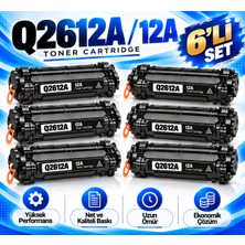 Bionet Teknik Hp 12A Q2612A – 3052/3055/M1005/M1319 Uyumlu Muadil Toner 6'li Set