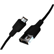 Hsc Bilişim Coral Micro USB Hızlı Şarj Kablosu (Siyah + Siyah Uç) (120 Cm)