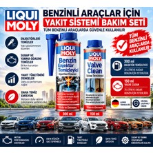 Liqui Moly Benzinli Araç Yakıt Sistemi Bakım Seti Enjektör Temizleyici + Valve Clean 2’li