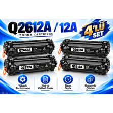 Bionet Teknik Hp 12A Q2612A – 3052/3055/M1005/M1319 Uyumlu Muadil Toner 4'li Set